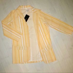 Fashion Nova Yellow Striped Blazer